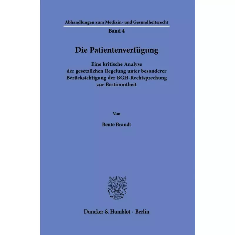 Die Patientenverfügung
