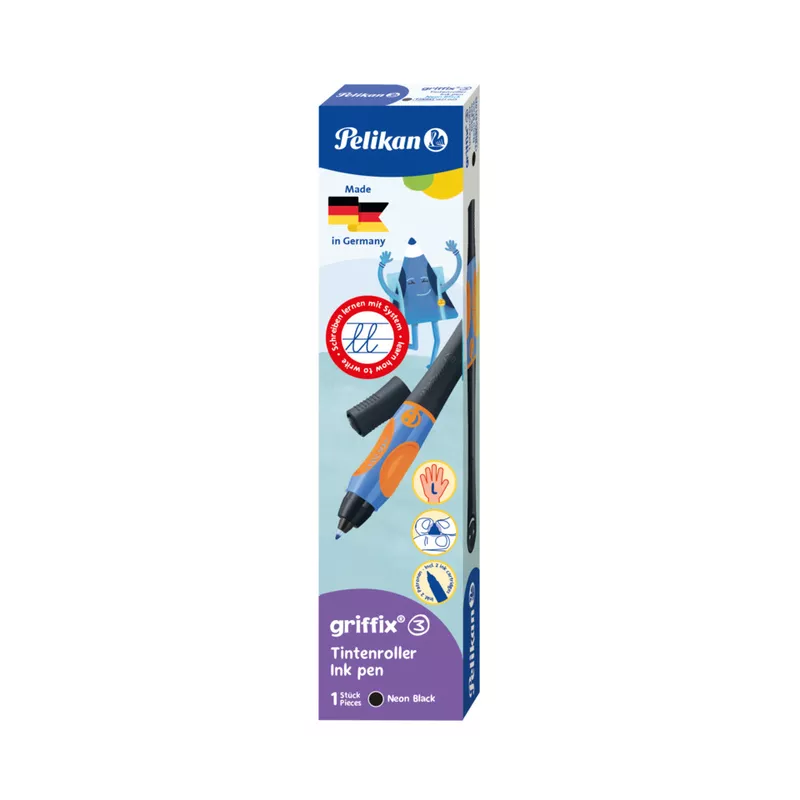Tintenroller griffix® links neon black PELIKAN 300009718