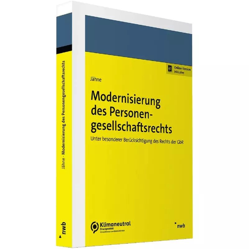 Modernisierung des Personengesellschaftsrechts