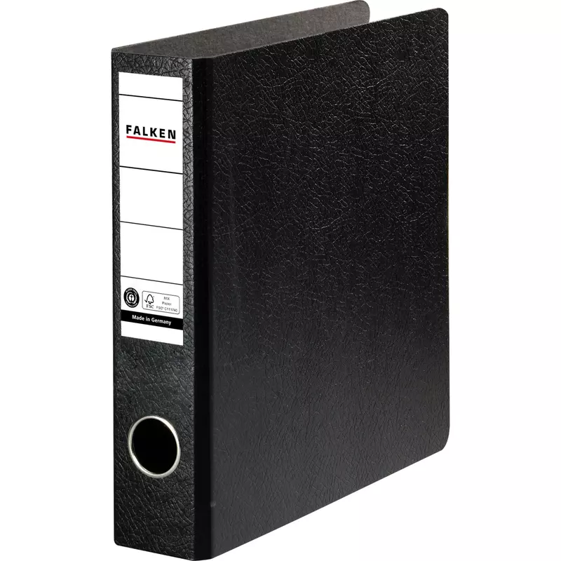 Falken Ordner N50 DIN A5 hoch 50mm Hartpappe sw