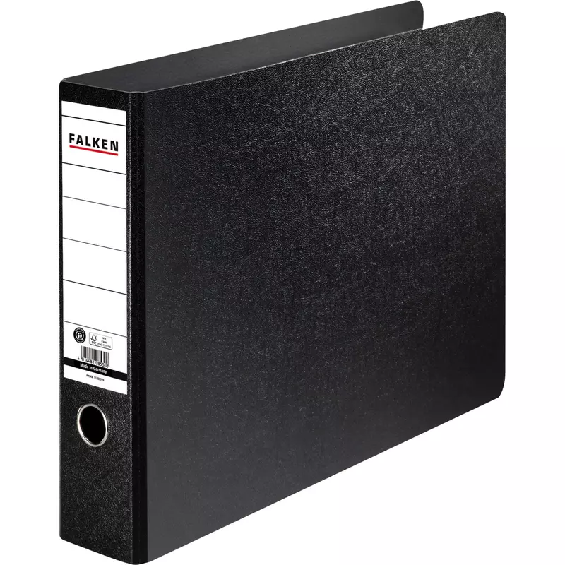 Falken Ordner N80 DIN A3 quer 80mm Hartpappe sw