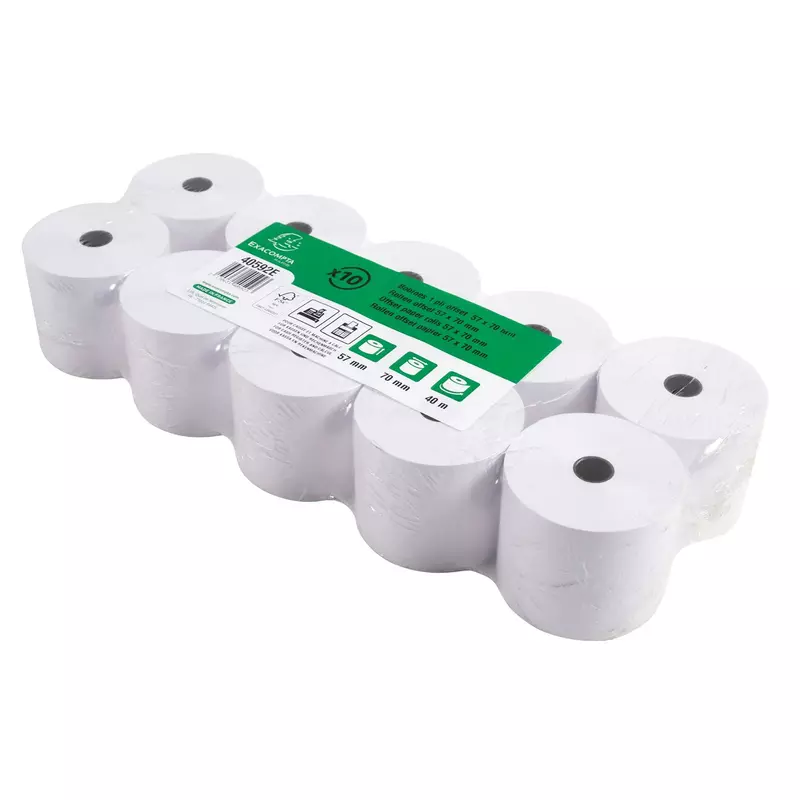 Additions- und Kassenrolle 57mm x 40m, 1-lagig, Offset extraweiß 60g - Weiß