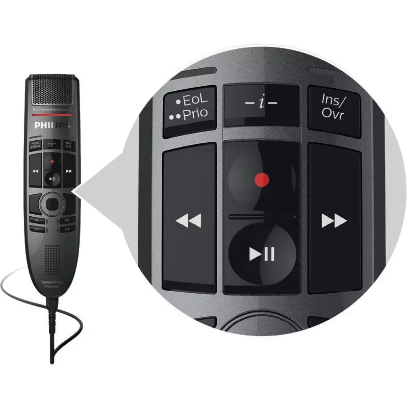 PHILIPS SpeechMike Premium Touch SMP 3700 mit Drucktasten