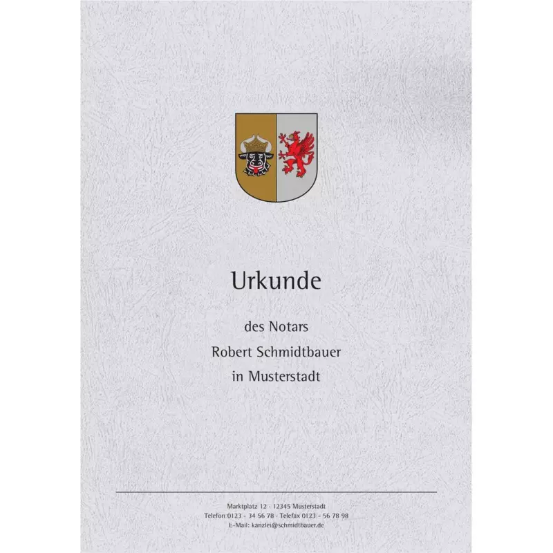Urkundenumschläge mit farbigem Landeswappen, MVP, Design 02