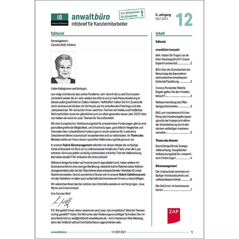 Infobrief anwaltbüro