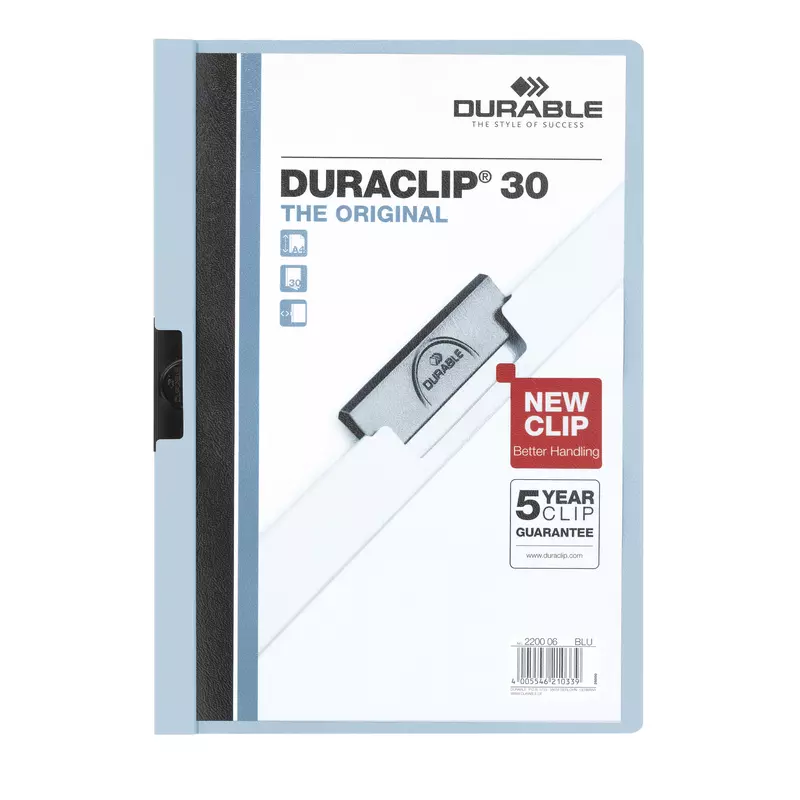 Durable Klemmmappe DURACLIP 30 DIN A4 Hartfolie bl