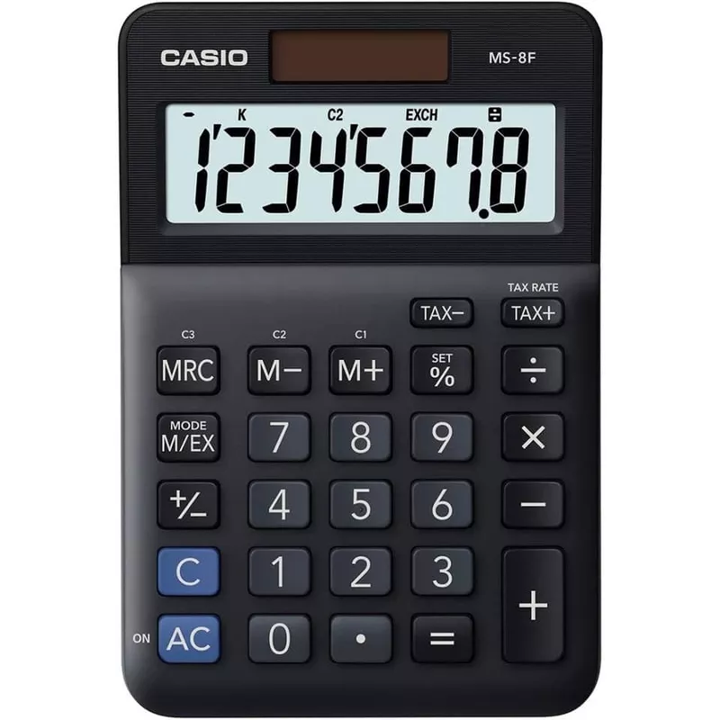 Tischrechner, Steuerberechnung, Währungsumrechnung, 8-stellig CASIO MS-8F