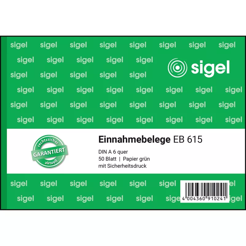 Sigel Einnahmebeleg DIN A6 quer 50Blatt