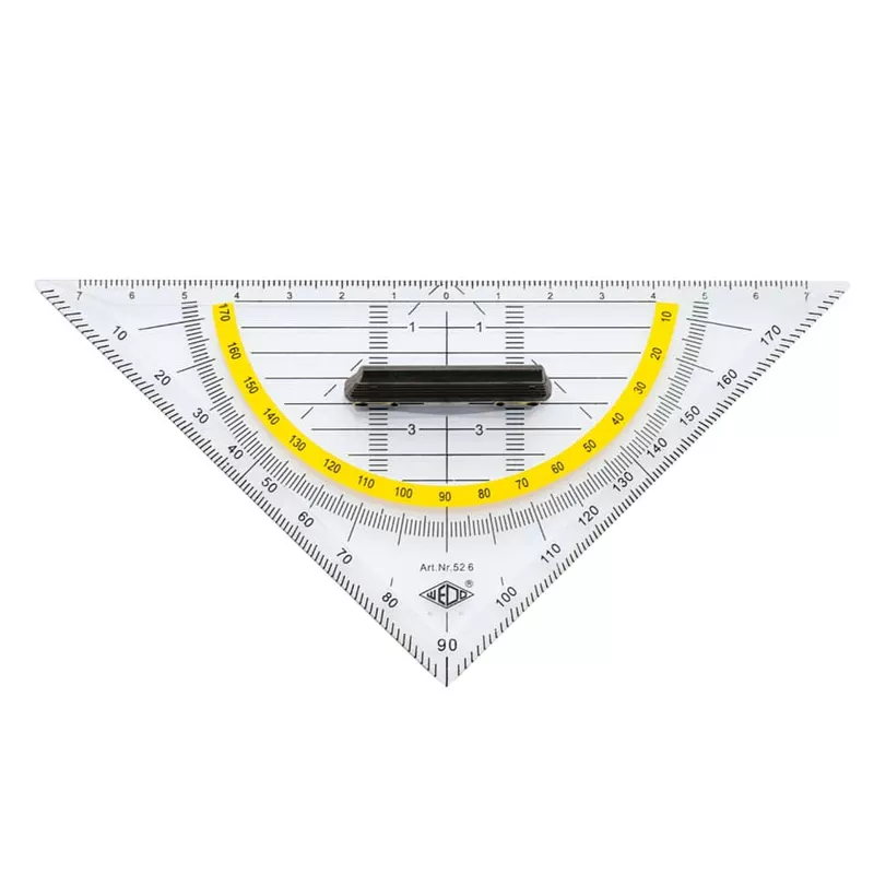 Geometriedreieck abnehmbarer Griff, 16cm WEDO 52 6