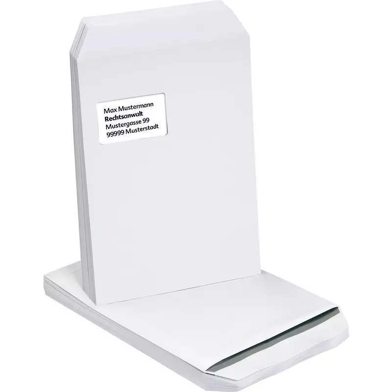 AKTION! SoldanPlus Versandtasche DIN C4, selbstklebend, weiß, mit Fenster, Pack: 250 Stück