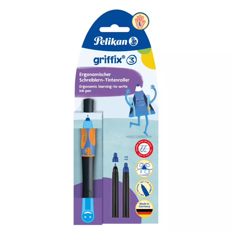 Tintenroller griffix®, Linkshänder, neon black PELIKAN 300009717