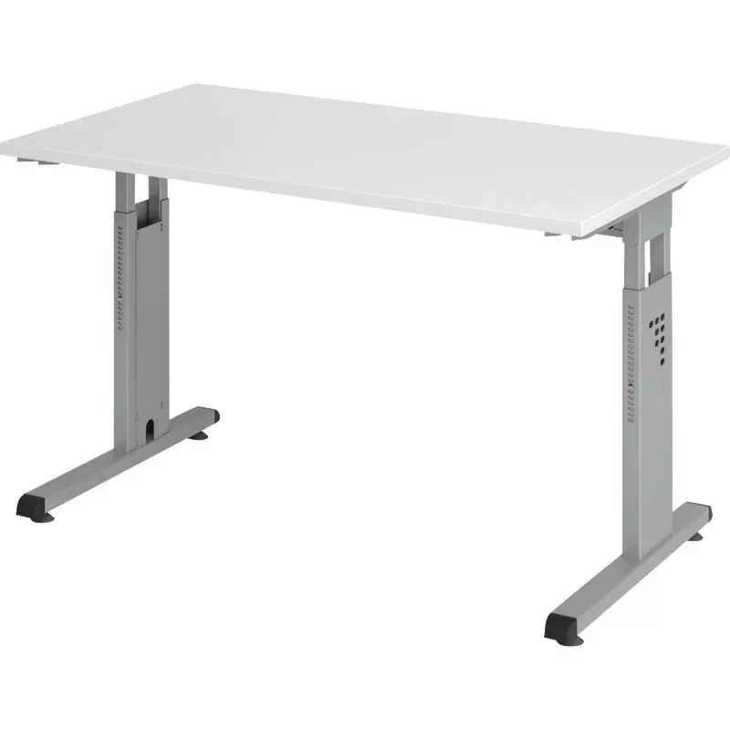 SoldanOffice Schreibtisch C-Fuß 1.200 x 670 mm, Gestell silber