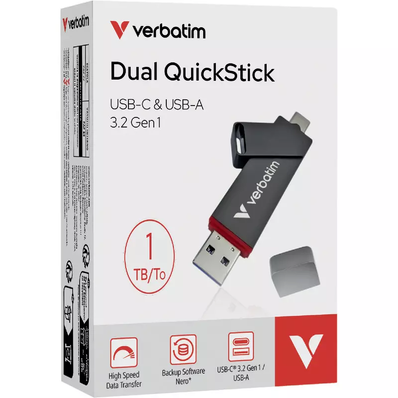 Verbatim Dual QuickStick, USB 3.2, Typ-A & Typ-C