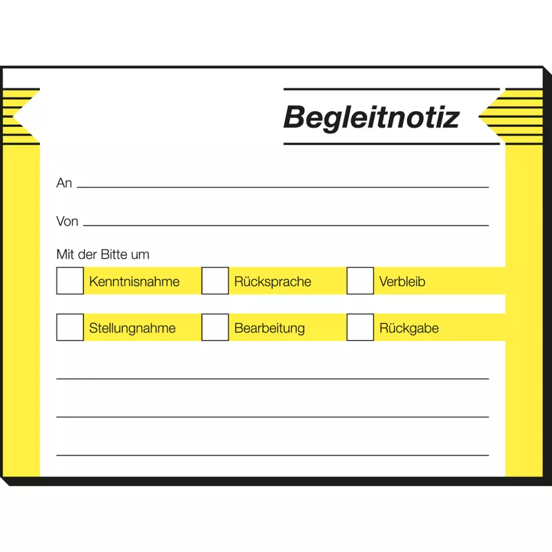 Sigel Haftformular Begleitnotiz 100x75mm 50Blatt
