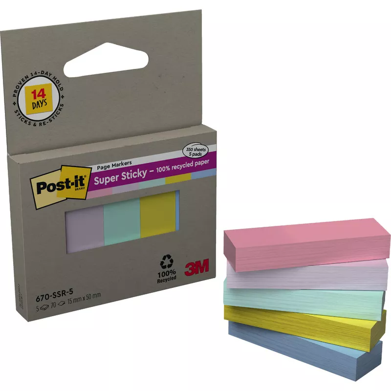 Post-it® Super Sticky Recycelte Page Marker