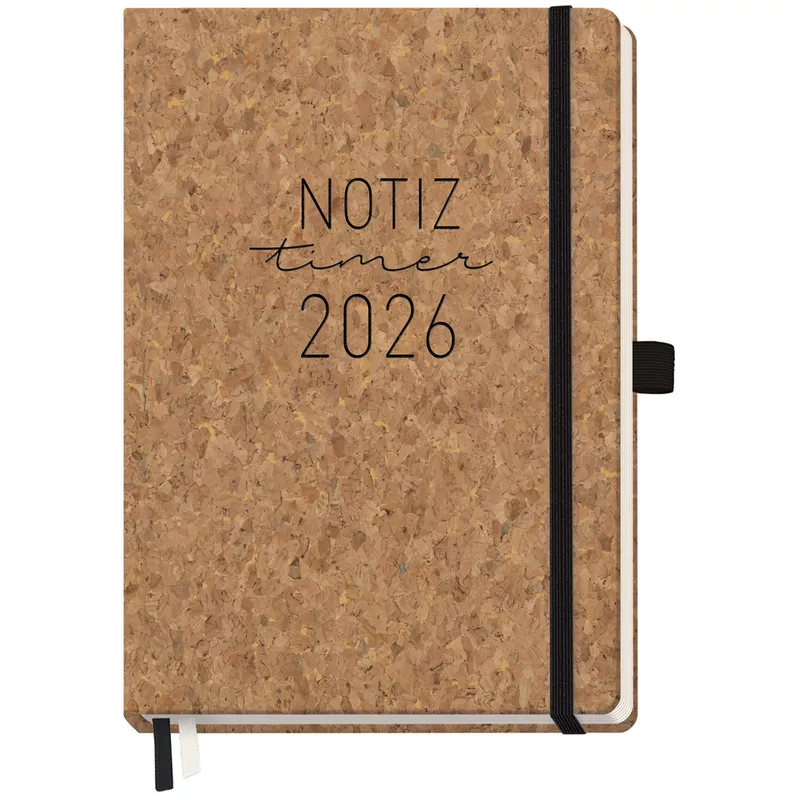 Buchkalender 2026, A5, 1W/1S, Kork HÄFFT 9919-4