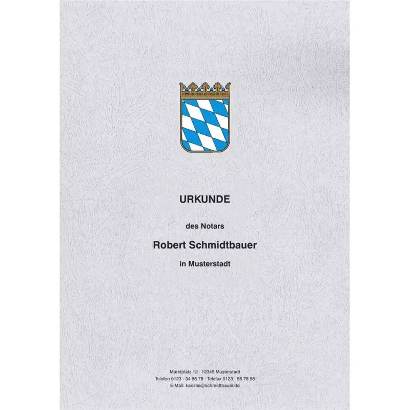 Urkundenumschläge, Landeswappen mit Folienprägung, Bayern, Design 03