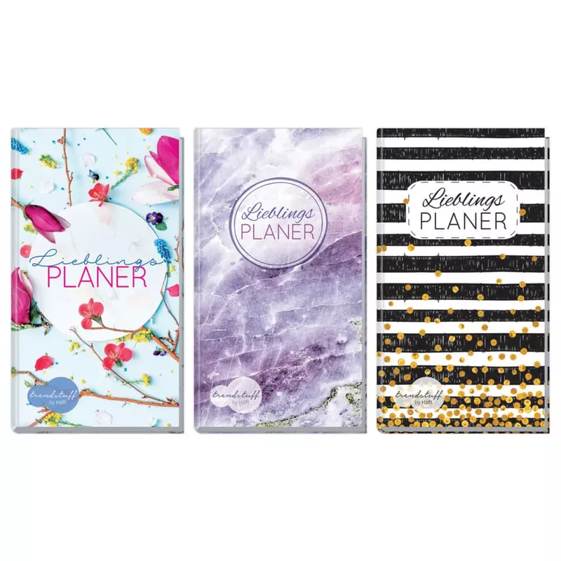 Buchkalender undatiert, 9,5 x 16 cm, 1W/2S, sortiert HÄFFT 3850-0