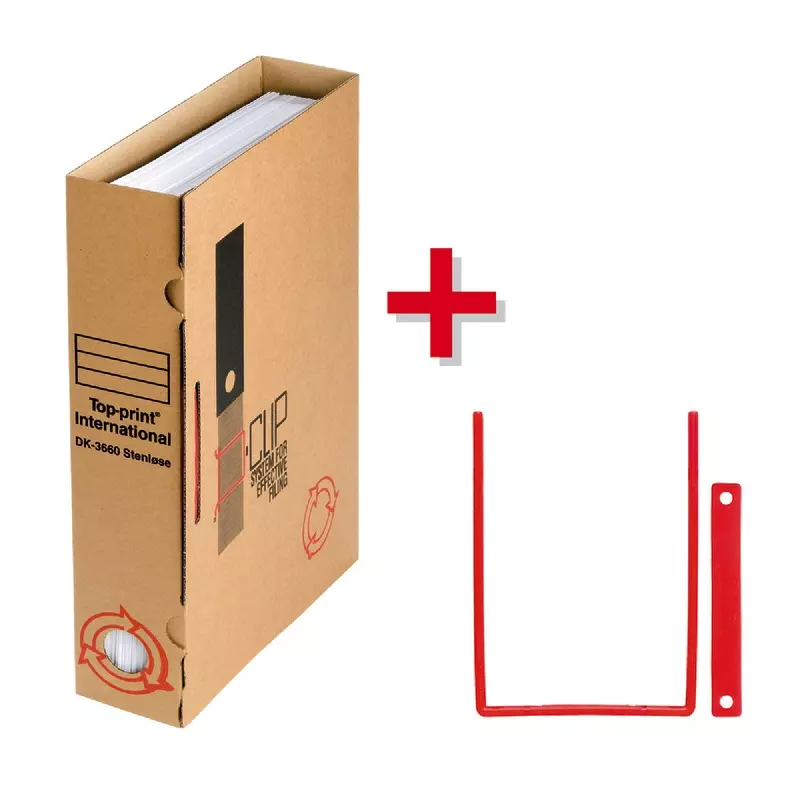 AKTION! 25 Archiv-Ordner D-Case + 25 Bündelungsbügel D-Clip