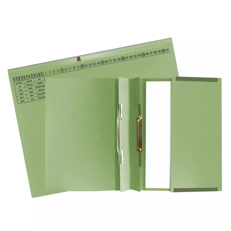 Exacompta, Exaflex Premium, Kanzlei Hängehefter, 2 Abheftvorrichtungen, Rechtsheftung, 265x318mm, Packung mit 25 Stück - Grün