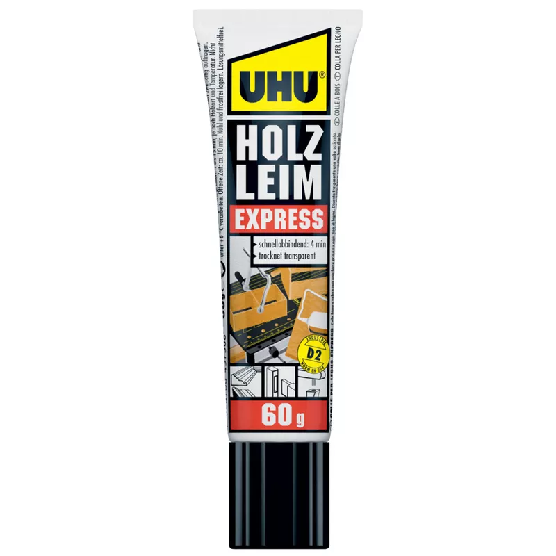 Holzleim EXPRESS D2, ohne Lösungsmittel, Standtube mit 60 g UHU 45730