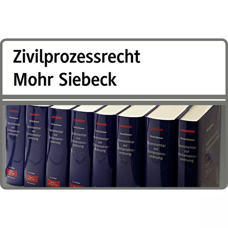 beck-online Kommentarmodul  Zivilprozessrecht Mohr Siebeck