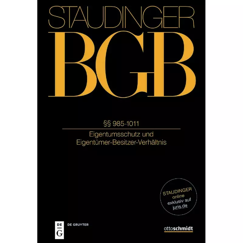 BGB - Bürgerliches Gesetzbuch - Buch 3 Sachenrecht §§ 985-1011