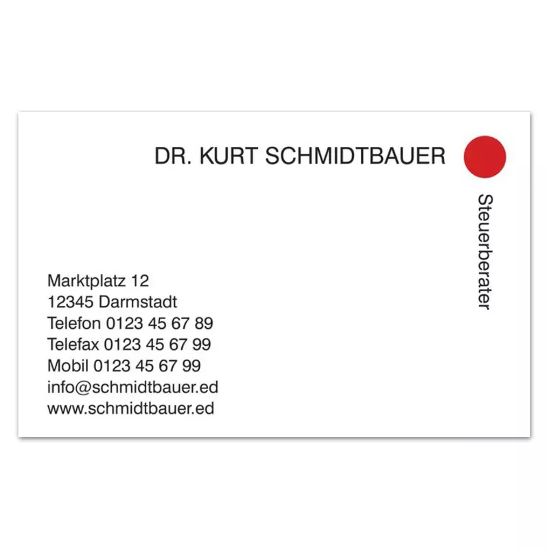 Visitenkarten, 4-farbig bedruckt, Design 05