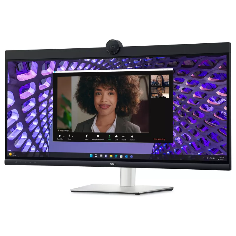 86,71cm/34 (3440x1440) Dell P3424WEB 21:9 Curved WQHD IPS 60Hz 5ms HDMI DP RJ45 Webcam USB-C VESA Black/Silver
