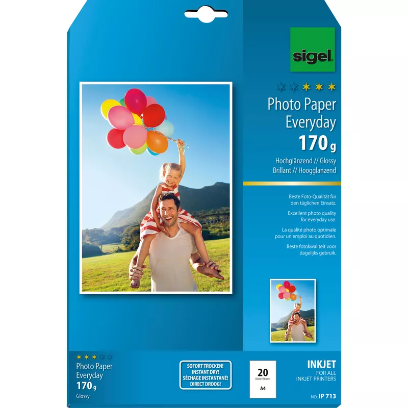 Sigel Fotopapier Everyday- plus DIN A4 170g ws 20 Bl.