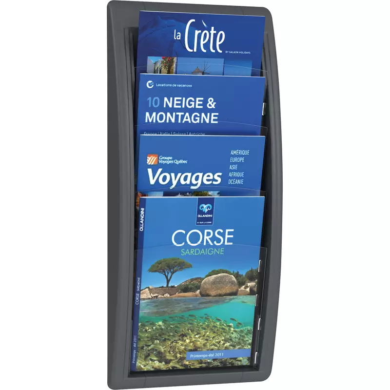 Paperflow Prospekthalter Quick Blick 4Fächer an