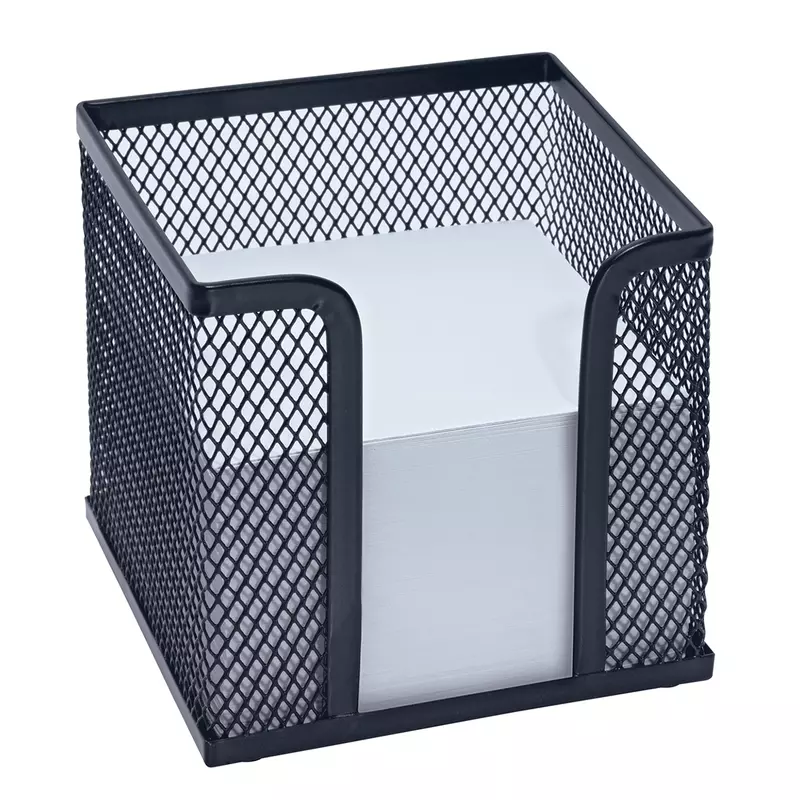 Wedo Zettelbox Office 10x10x10cm Drahtmetall sw