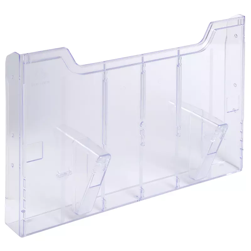 Element für Wandprospekthalter A4 horizontal, Exacryl - Kristall