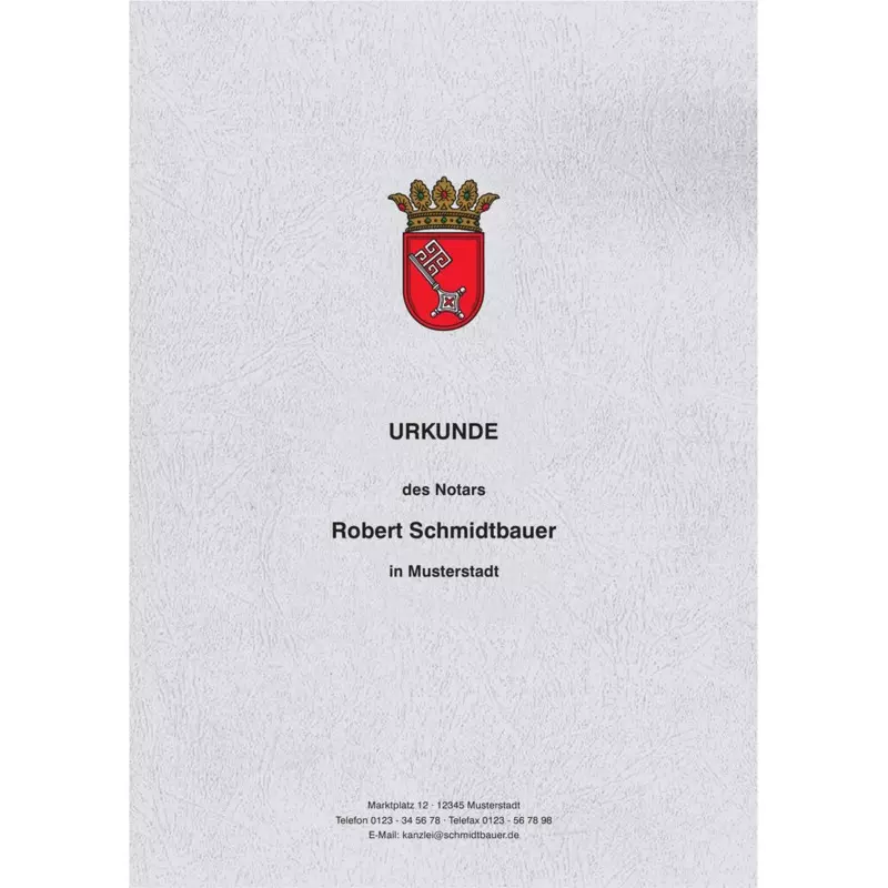 Urkundenumschläge mit farbigem Landeswappen, Bremen, Design 03