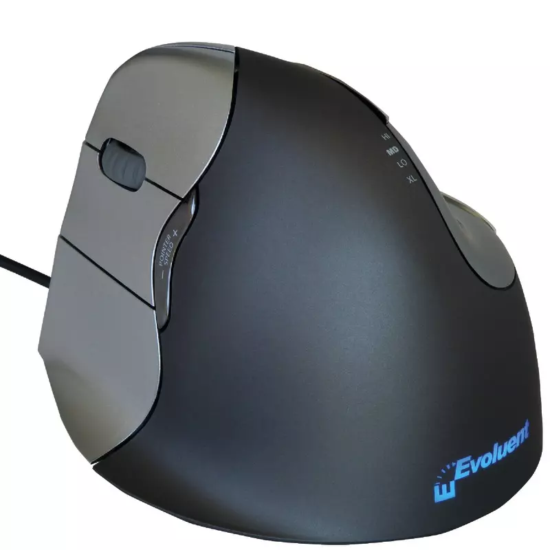 Bakker Elkhuizen Vertikalmaus Evoluent4 Wired, für Linkshänder