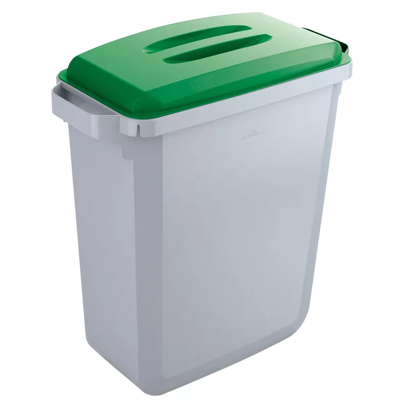 Durable Abfalleimer DURABIN 60l grau +Deckel gn