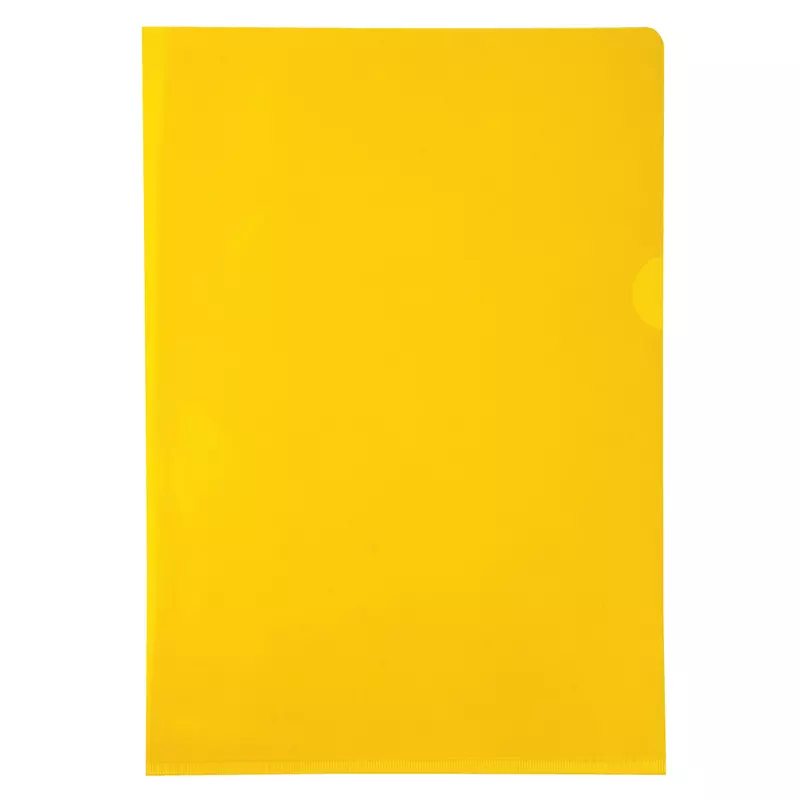 Packung mit 10 Aktensichthüllen aus glattem und festem PVC 130µ, für Format DIN A4 - Gelb