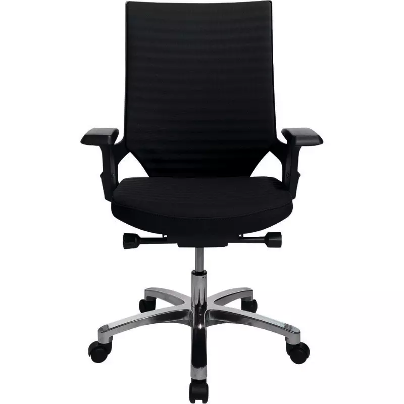 Topstar Bürodrehstühle Autosyncron 2, mit schwarzem Kunststoff, Fußkreuz verchromt, ohne Armlehnen