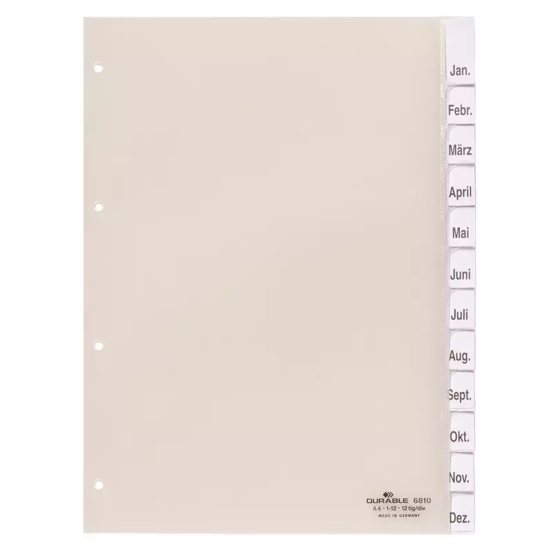 Durable Ordnerregister 1- 12/Jan-Dez A4 umschweißte T.