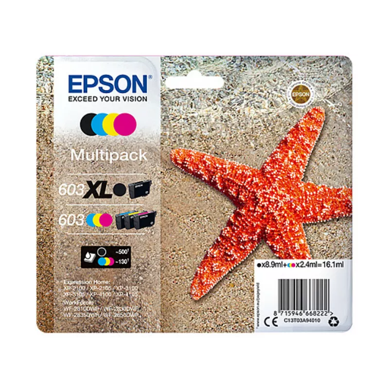 EPSON 1LB Multipack 4-colours 603 XL Black/Std. CMY