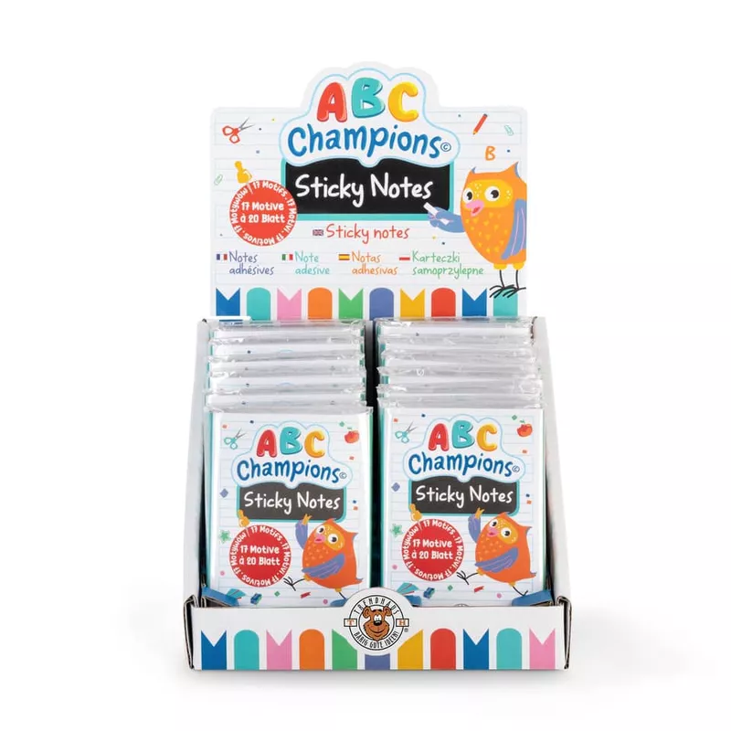Haftnotiz 340 ABC CHAMPIONS Sticky Notes TRENDHAUS 962348