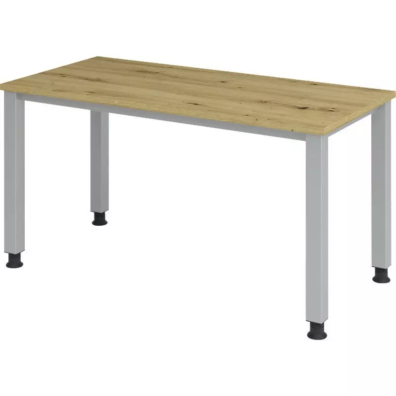 SoldanOffice Schreibtisch 4 Fuß, 4-Kant, Serie Q, 1.400 x 670 mm