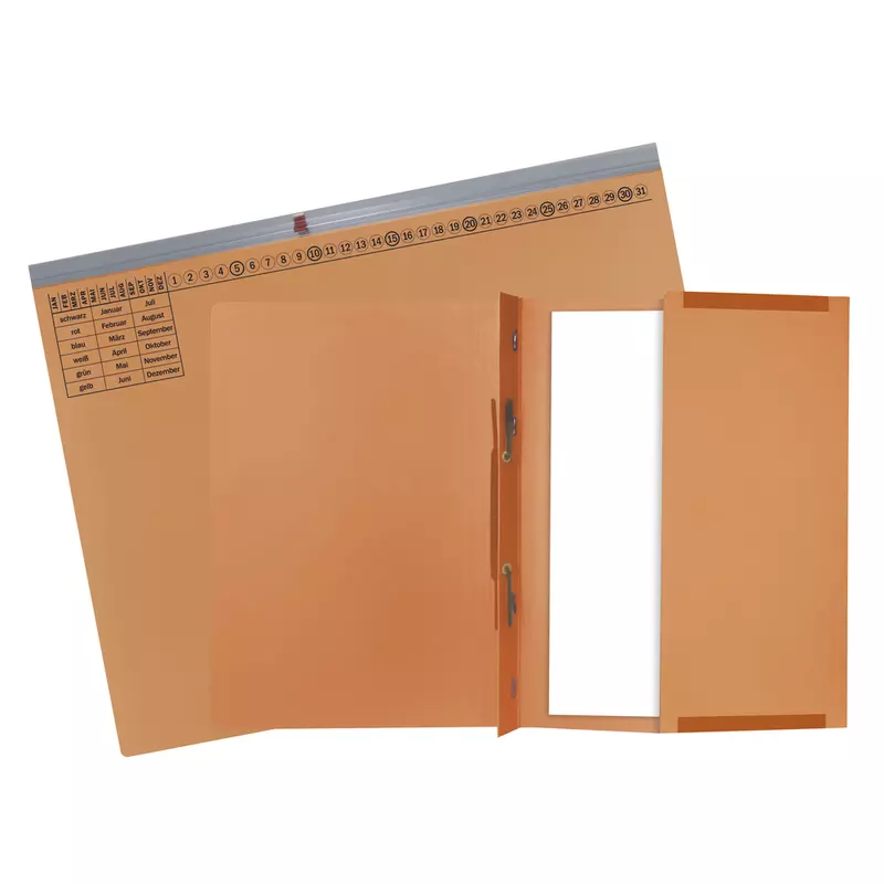 Exacompta, Exaflex Premium, Kanzlei Hängehefter, 1 Abheftvorrichtung, Rechtsheftung, 265x318mm, Packung mit 25 Stück - Orange