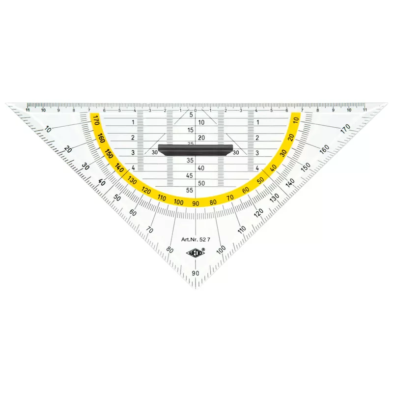 Geometriedreieck abnehmbarer Griff, 25cm WEDO 52 7