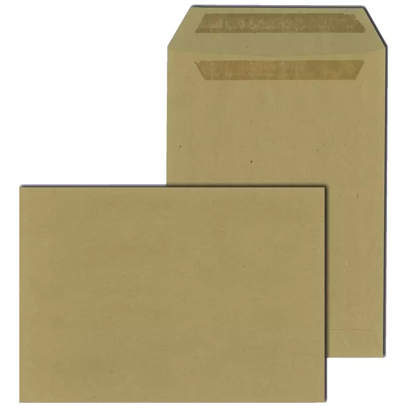 Versandtaschen DIN C5, 162 x 229 mm, selbstklebend, braun, 90 g/m², Pack: 500 Stück