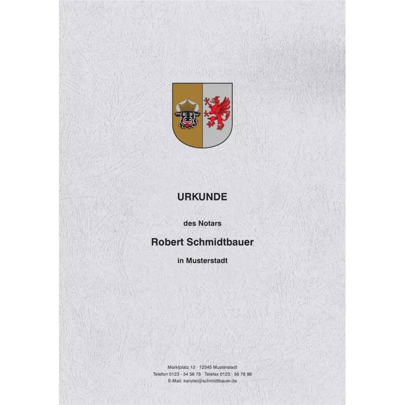 Urkundenumschläge mit farbigem Landeswappen, MVP, Design 03