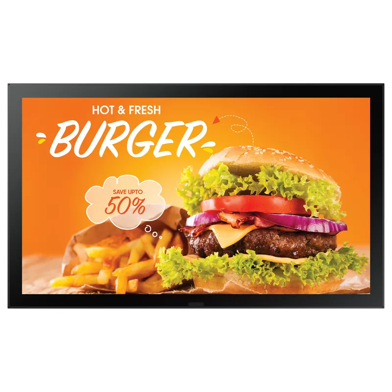 61cm/24 (1920x1080) Samsung LH24OHBEBGBXEN 16:9 FHD IPS Outdoor 14ms 24/7 USB HDMI LAN 24%Haze Tizen Black