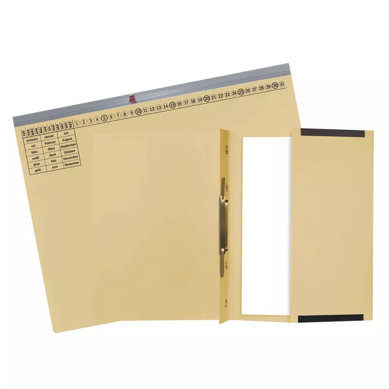 Exacompta, Exaflex Premium, Kanzlei Hängehefter, 1 Abheftvorrichtung, Linksheftung, 265x318mm, Packung mit 25 Stück - Elfenbein