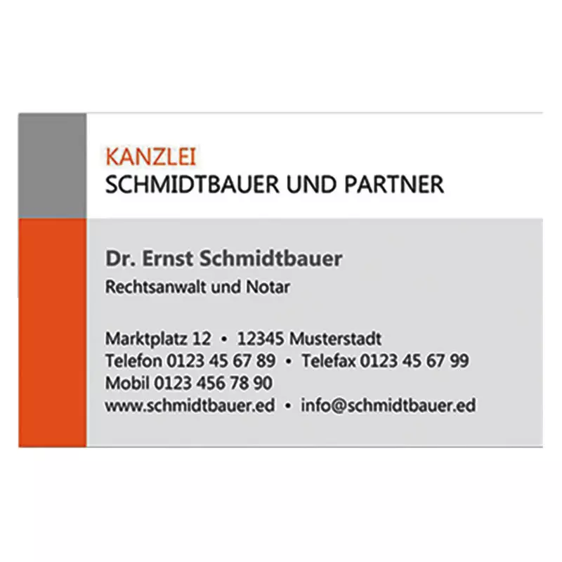 Visitenkarten, 4-farbig bedruckt, Design 24