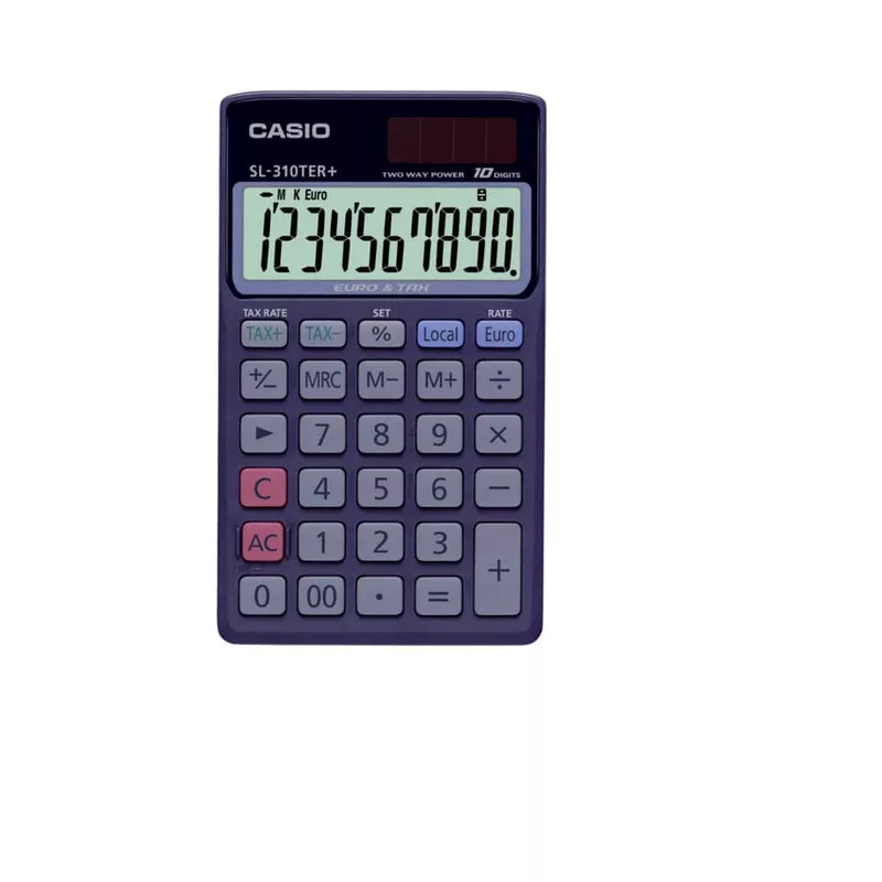 Taschenrechner, 10-stellig, dunkelblau CASIO SL-310TER+